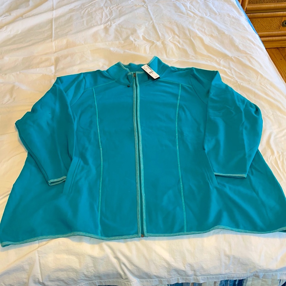 Women's Teal Zip-Front Jacket